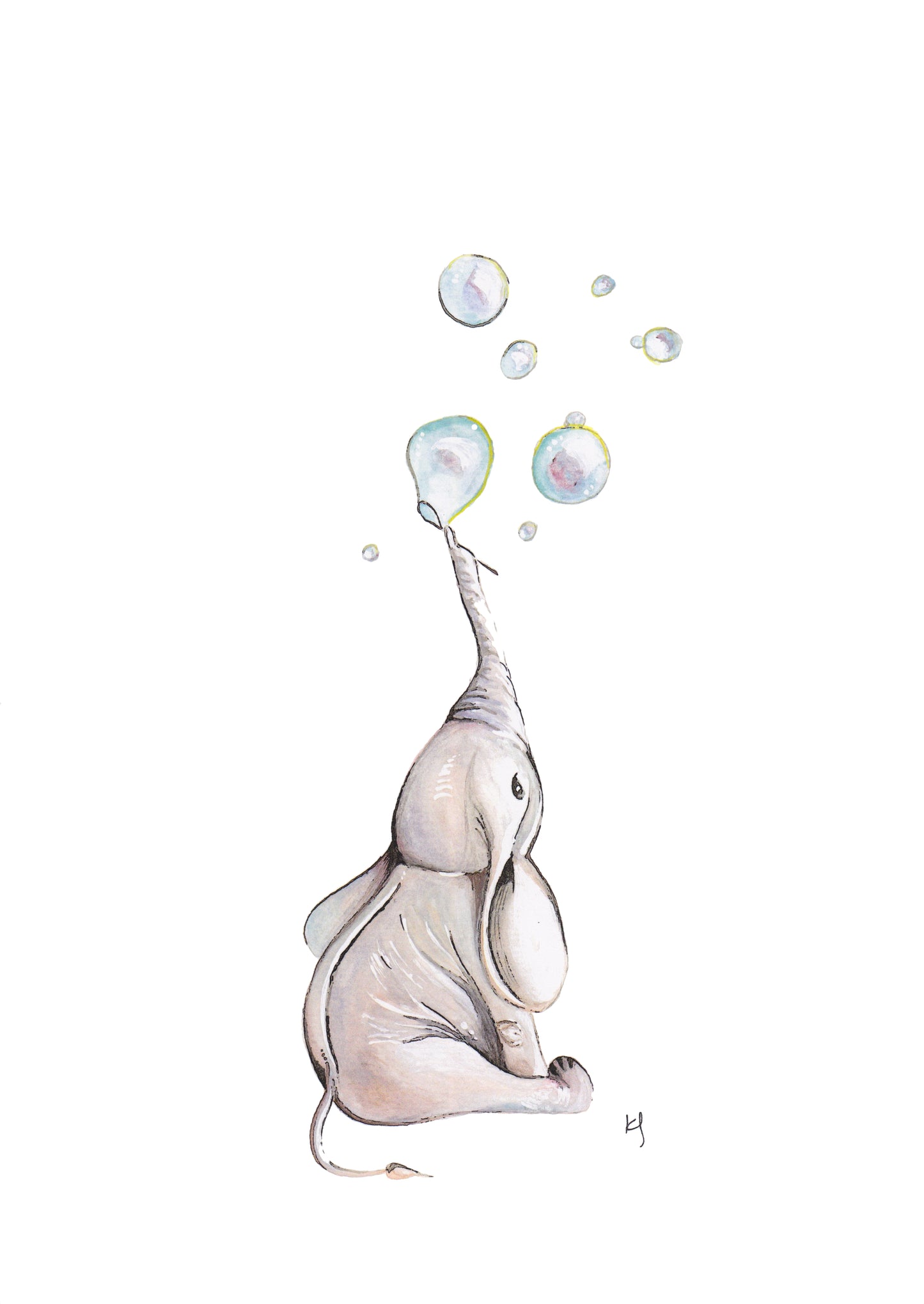 Baby Bubble Elephant Print